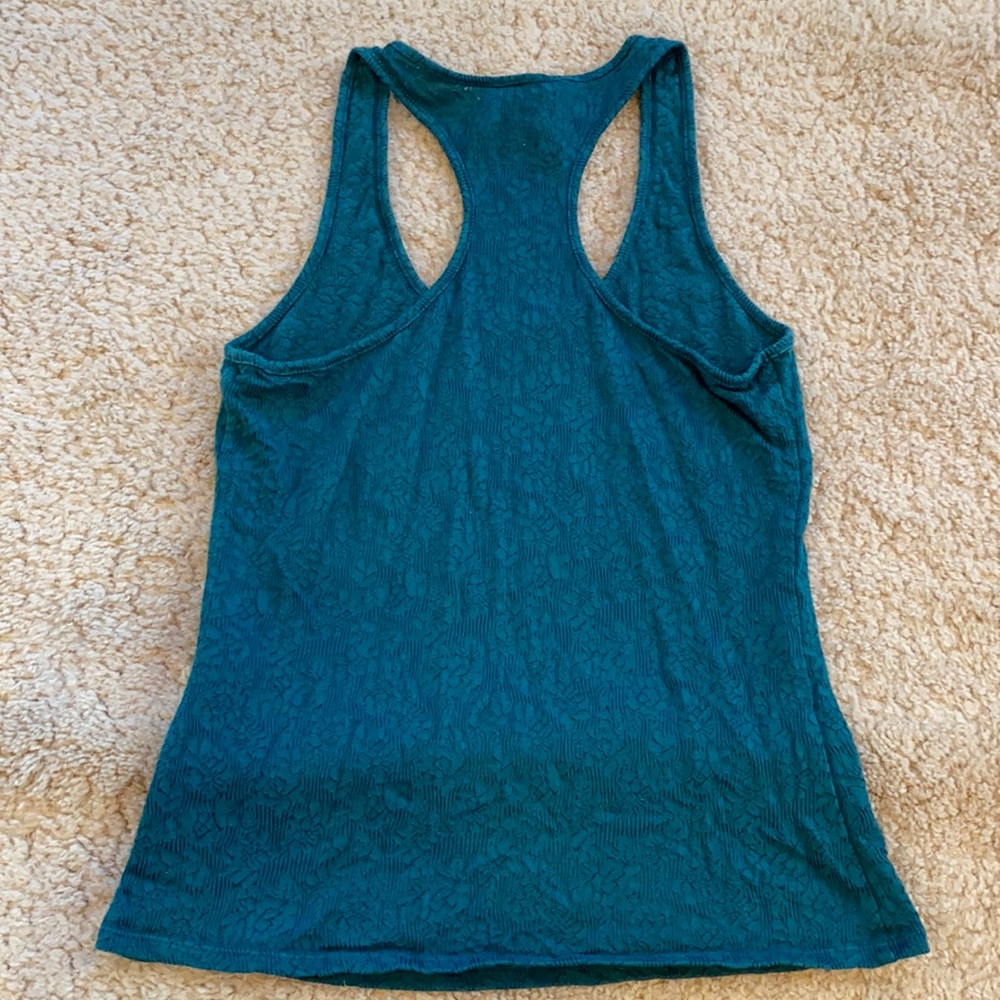 Medium teal racer back tank top